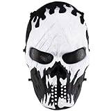 Yzpacc Airsoft-mask för hela ansiktet, Airsoft-mask med metallnät ögonskydd M06 taktisk airsoft-mask skydd paintball-mask för halloween CS överlevnadsspel (WTW)