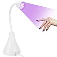 Holres UV nagellampa, 18W LED nagellampa Nageltorkare Snabbtorkning av nagelgel med 60s Timer Bärbar 360° Rotation UV-lampor för Gel Nails Home Nail Salon