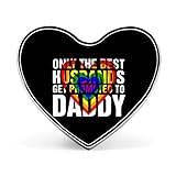 'Only The Best Husband Get Promoted To Daddy' mode hjärtformade broschnålar inget sy slag kläder ryggsäck hatt metallknappar märke för unisex
