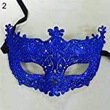 Steellwingsf Dam mode cosplay ögonmask maskerad karneval fin mardi julfest (blå)