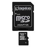 Professionellt Kingston 8 GB MicroSDHC-kort f r LG G3 Smarphone med anpassad formatering och Standard SD Acapter. (Klass 4)