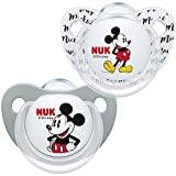 NUK Disney Musse Pigg Trendline Dummy, silikon, 0-6 månader, BPA-fri, 2 stycken, grå