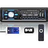 2022 CAMECHO DAB enkel Din bilstereo med Bluetooth handsfree/FM/AM/RDS-radio/4 x 50 W/2 USB/AUX-ingång/SD/TF-kort + fjärrkontroll