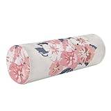 FRODOTGV Buketter sommar rosa blommor stöd kudde för säng hals rulle kudde överdrag lång rund kudde cylinder kuddar sova rullkudde för nackstöd