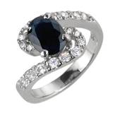 Sapphire Meander Ring