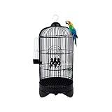 ART-YJ Fågelbur hållbar metalljärntråd husdjur badrum för Budgie kärlek fåglar grön kindkant kanarie parakeet kakatel liten papegoja, 52×23cm
