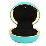Natudeco LED Ring Display Box Förlovningsring Box Utsökt Ring förvaringsväska för män Bröllopsförslag Förlovning(Cyan Blue)