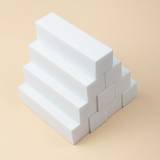 10 Pack Nail Buffer Block 4 Sided Professional Nail File Sanding Block Buffing Blocks For Natural And Acrylic Nails (white)