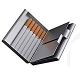 ToBeIT Fodral Cigaretter Zigarettenbox metall aluminium cigarett för 20 eller endast 18 (silver)