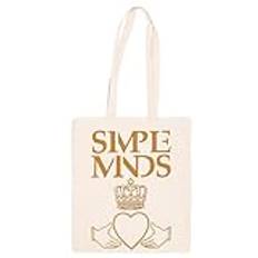 Simple Minds Logo Beige Totebag Shopping Bag Återanvändbar