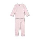 Sanetta flickpyjamas lång rosa | bekväm pyjamas för flickor lång. Nattlinne-set av hållbar ekologisk bomull. | Pyjamas-set, storlek, ROSA, 98 cm