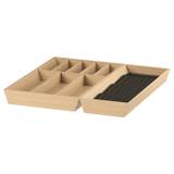 UPPDATERA besticklåda/låda med kryddfack, ljus bambu, 52x50 cm