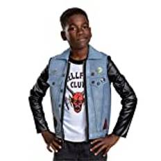 Eddie Costume for Kids, Official Stranger Things Costume Jacket Top, Child Size Medium (8+)