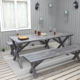 SCOTTSDALE 190 bench garden set, shabby chic grey