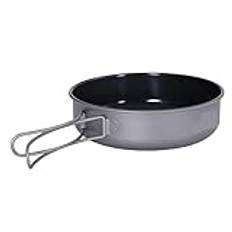 CHJHJKG Pan Titanium Non-Stick Frying Pan With Folding Handle Lightweight Skillet Kitchen Plate Dish Bowl Griddle Pans
