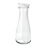 WAS 1781 100 Enjoy borosilikatglas dubbelväggig karaff med lock, vit, 24,5 cm hög, 1 liter