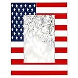 USA flagga tryck 11 x 14 trä bildram passar display 34 x 27,9 cm foto, amerikansk flagga bildram för heminredning personlig ram gåvor