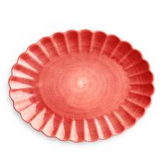 Mateus - Oyster Fat 35x30cm Röd Målad, Material: Keramik, Färg: Röd målad - Uppläggningsfat - Röd