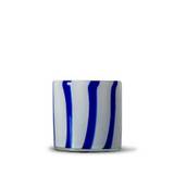 Byon - Candle holder Calore Curve XS Blue/white Blå/vit