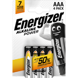 Energizer Alkaliska Power AAA / E92 Batterier (4 Stk. Förpackning)