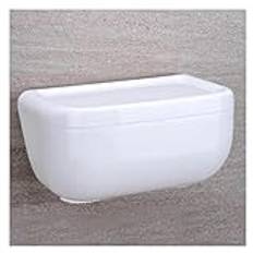 Mjukpappershållare Stansfri toalettpappershållare Förvaring Toalettpappershållare Pappershandduk Kök Förvaringslåda for badrum Vävnadshållare (Size : WHITE)