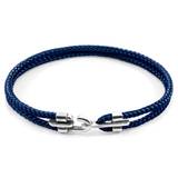 Navy Blue Canterbury Silver and Rope Bracelet