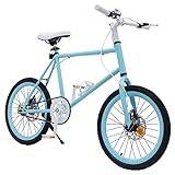 TIXBYGO Barncykel, 20 tums flickor, pojkar, barncykel, Freestyle BMX-cykel för barn med en längd på 4,26–5,08 fot barncykel från 6 år, kan belastas upp till 100 kg (blå)
