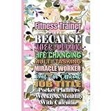 Fitness Trainer Gift: Pocket Planners: One Year Monthly Agenda With 9 Years Calendar for Vintage Butterfly & Floral - Pocketbok