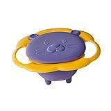 Barn Rotation Spilltålig Skål 360 Graders Servis Baby Universal Gyro Bowl för Baby och Småbarn (Lila)