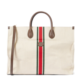 Gucci Large foldable linen tote bag - beige - One size fits all