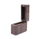 Shiwaki 4,8 cm x 1,8 cm träringslåda förlovningsring box vigselring box smycken ring box trä oval form handgjorda dekorativa lådor mini – valnöt trä