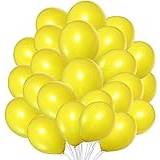 Gula ballonger 13 cm ballonger metalliska gula ballonger för solsken citron tusensköna honungsbi tema födelsedagsfest bröllop baby shower karneval evenemang dekorationer 25-pack