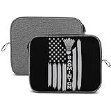 Badminton med amerikanska flaggan laptop fodral skyddande anteckningsbok bärväska resedagfölj 14 tum