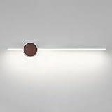 YFMYY Vägglampa i metall med träfot, modern LED-vägglampa, kreativa linjära sänglampor, nordiska minimalistiska vägglampor för korridor vardagsrum matsal