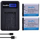 DuraPro 2 st 3,7 V 1 200 mAh EN-EL10 Li-40B Li 40B 42B batteri + LCD USB-laddare för Olympus Li-42B NP-45, för Nikon EN-EL10 D-Li63 D-Li108 NP-80 KLIC-7006