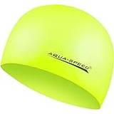 Aqua Speed MEGA yellow swim cap | women men I children swim cap | colourful swim cap | waterproof swimming cap | swim hats for adults | silicone swim cap I yellow 18