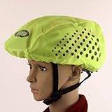 Reflekterande vattentätt hjälmskydd, vindtätt regnskydd för cykelhjälmar (grön)
