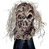 Prevessel Skrämmande Halloween-mask, skrämmande fågelskrämma för vuxna, halloweenmaskeradtillbehör