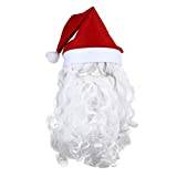 Jultomteperuk och skägg set 3 stycken julperuk jultomten peruk och skägg jul kostym cosplay klä upp för vuxna