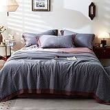 4 Delar Boho Sängkläder, Lätt Sommartäcken Med Lakan och Örngott, Estetisk Farmhouse Bedroom Bed Decor (Color : Blue, Size : 220 x 240 cm)