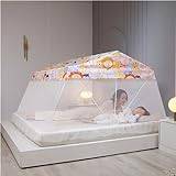 Myggnät för säng, Pop UP Myggnät Tältgardiner, för sängtält, Vikbar design med nätbotten för Vuxna Baby Trip Myggnät, A,135 * 190 * 100cm