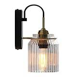 Retro Industrial Style Bedside Wall Lamp - Nostalgia Bar Aisle Corridor Mirror Front Iron Glass Wall Sconce Fixtures Vägglampa i Kristall