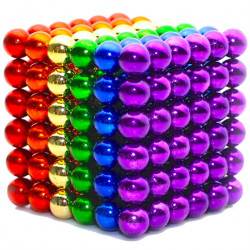 Sky Magnets 5 mm Magnetic Balls Cube Fidget Gadget Toys Rare Earth Magnets Office Desk Toy Desk Games Magnet Toys Magnetic Multicolor Beads Stress Relief Toys for Adults Rainbow 