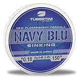 TUBERTINI - NAVY BLU Sinking monotråd 150 meter Ø diametrar från 0,14 mm till 0,25 mm (Ø 0,160 mm - 3,6 kg)