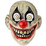 Haunted House Clown ansiktsmask med rörliga ögon flerfärgad (Rubies S5144)