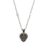 Gucci - Interlocking G halsband med hjärtformat hänge - dam - sterlingsilver - one size - Silverfärgad