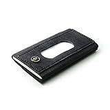 Locklair Slim plånbok för män, miniplånbok av textil, tunn korthållare, mäns plånbok vegansk och hållbar, platt kortfodral | Swipe Wallet, svart, 2 bis 6 Karten, Innovativ
