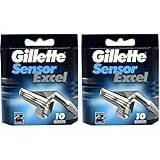 Gillette Sensor Excel Razor Blades - 20 Piece Bundle (4 Packs of 5)**G
