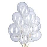 30 cm ballonger transparent helium, 50 stycken genomskinliga latexballonger Ø 30 cm för bröllop, alla hjärtans dag, födelsedag, dop, nattvardsgång, festdekoration