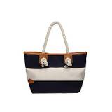 Capri 4 Nodi Piccola - Cream And Blue Shoulder Bag…